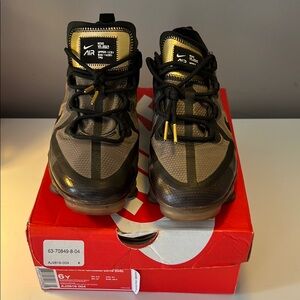 Nike Air Max Black and Gold Shoes